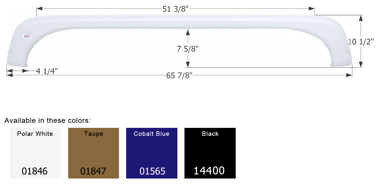 ICON - Fender Skirt, Tandem, KZ, FS1846, Cobalt Blue