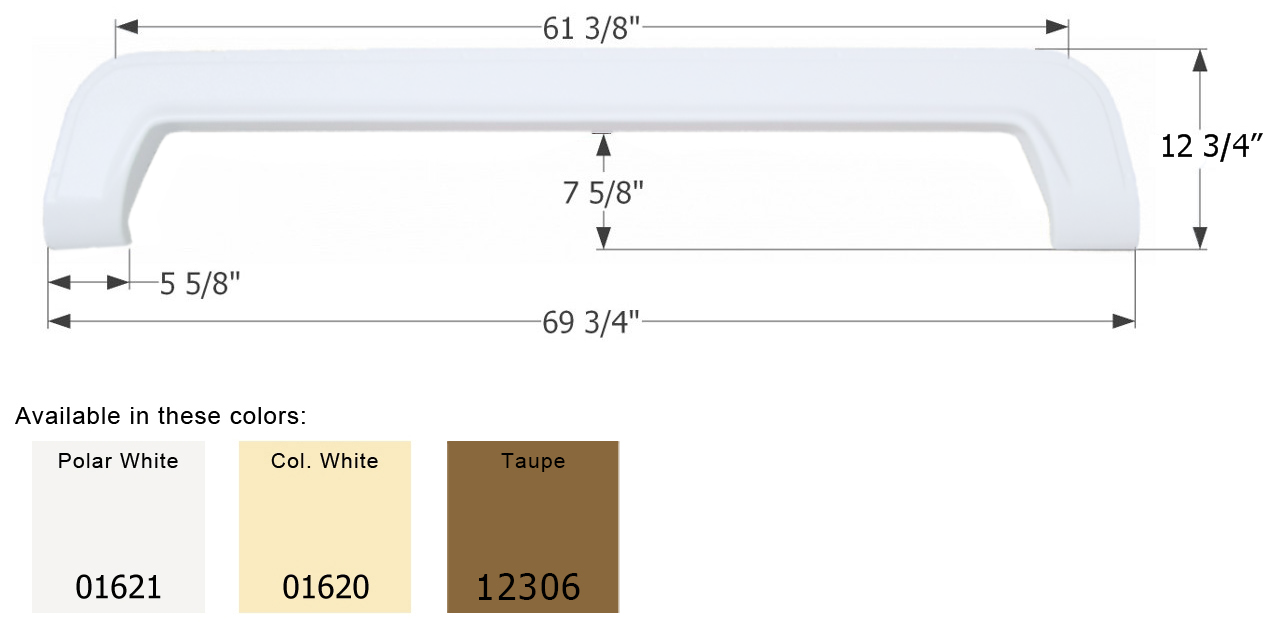 ICON - Fender Skirt, Tandem, Thor Citation, FS767, Polar White