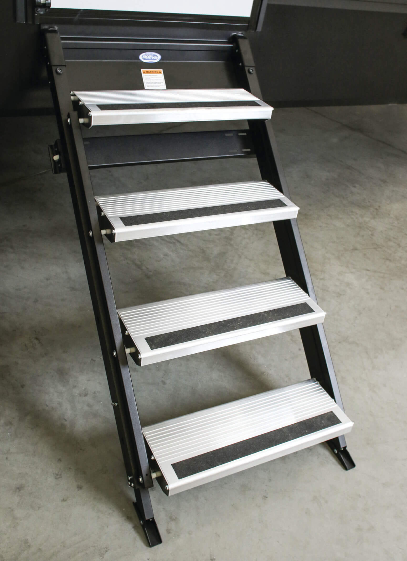 MORryde STP-217 StepAbove Flip Tread 3-Step RV Entry Steps - Innovative Folding Design for Maximum Ground Clearance
