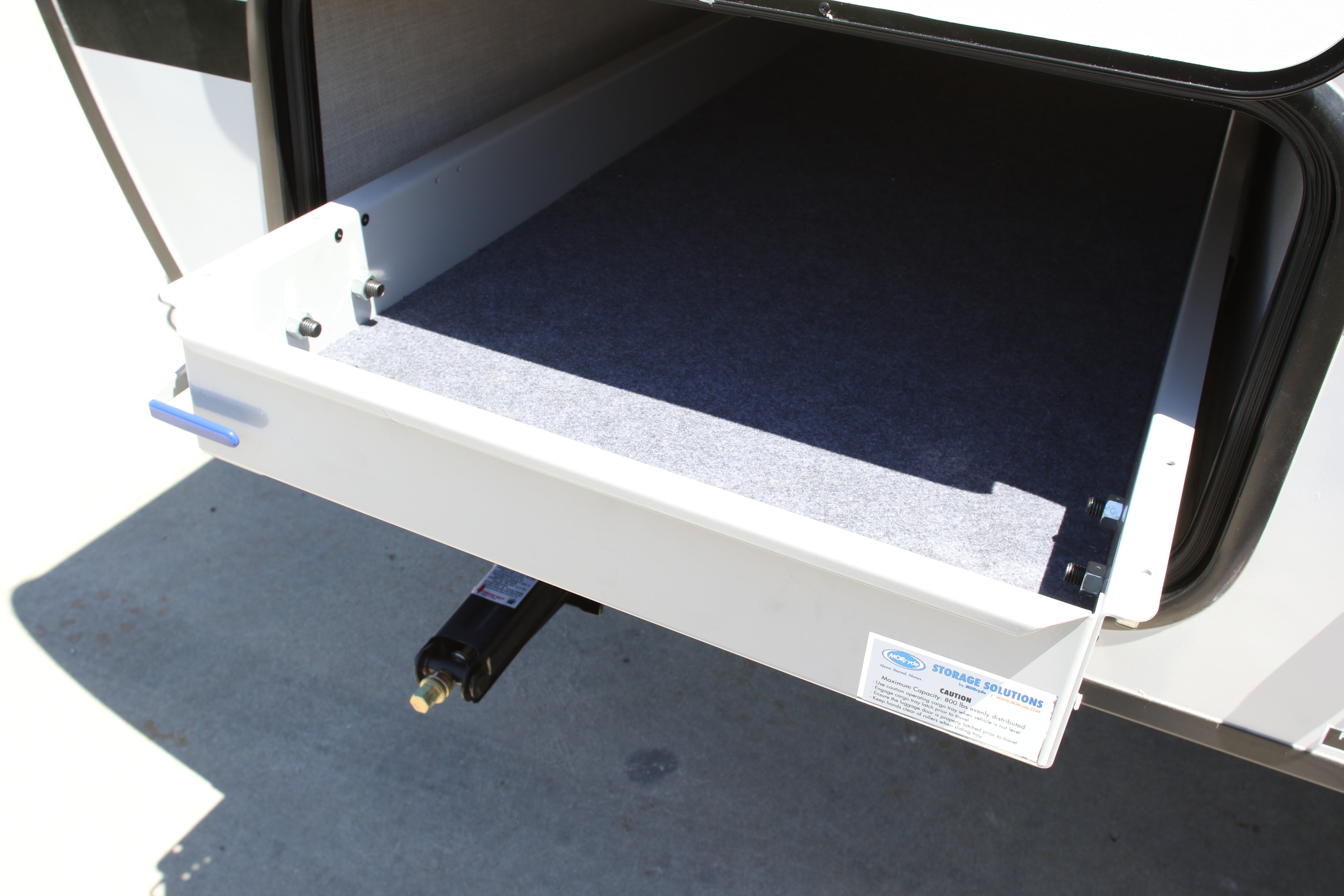 MORryde RV Cargo Slide Tray - Fully Assembled, Multiple Configurations with Carpet
