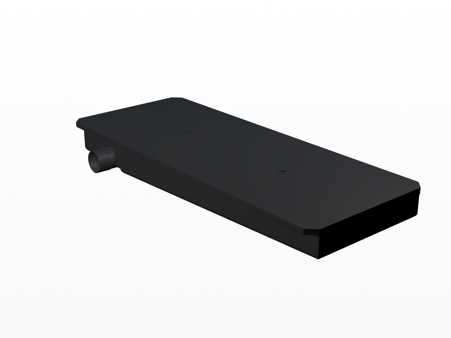 MAKS 120012001 MAKS Holding Tank 60 X 24 X 7 - 29 Gallons - Side Left Hand Drain - Blank Tank opposite three-quarter