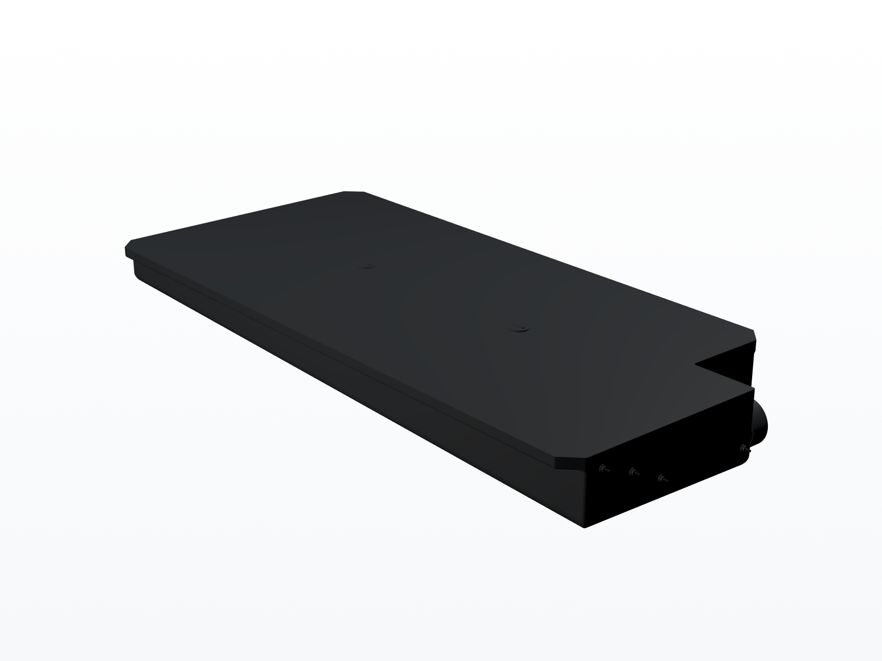 MAKS 120021001 MAKS Holding Tank 60 X 28 X 7 - 30 Gallons - Side Left Hand Drain - Blank Tank opposite three-quarter