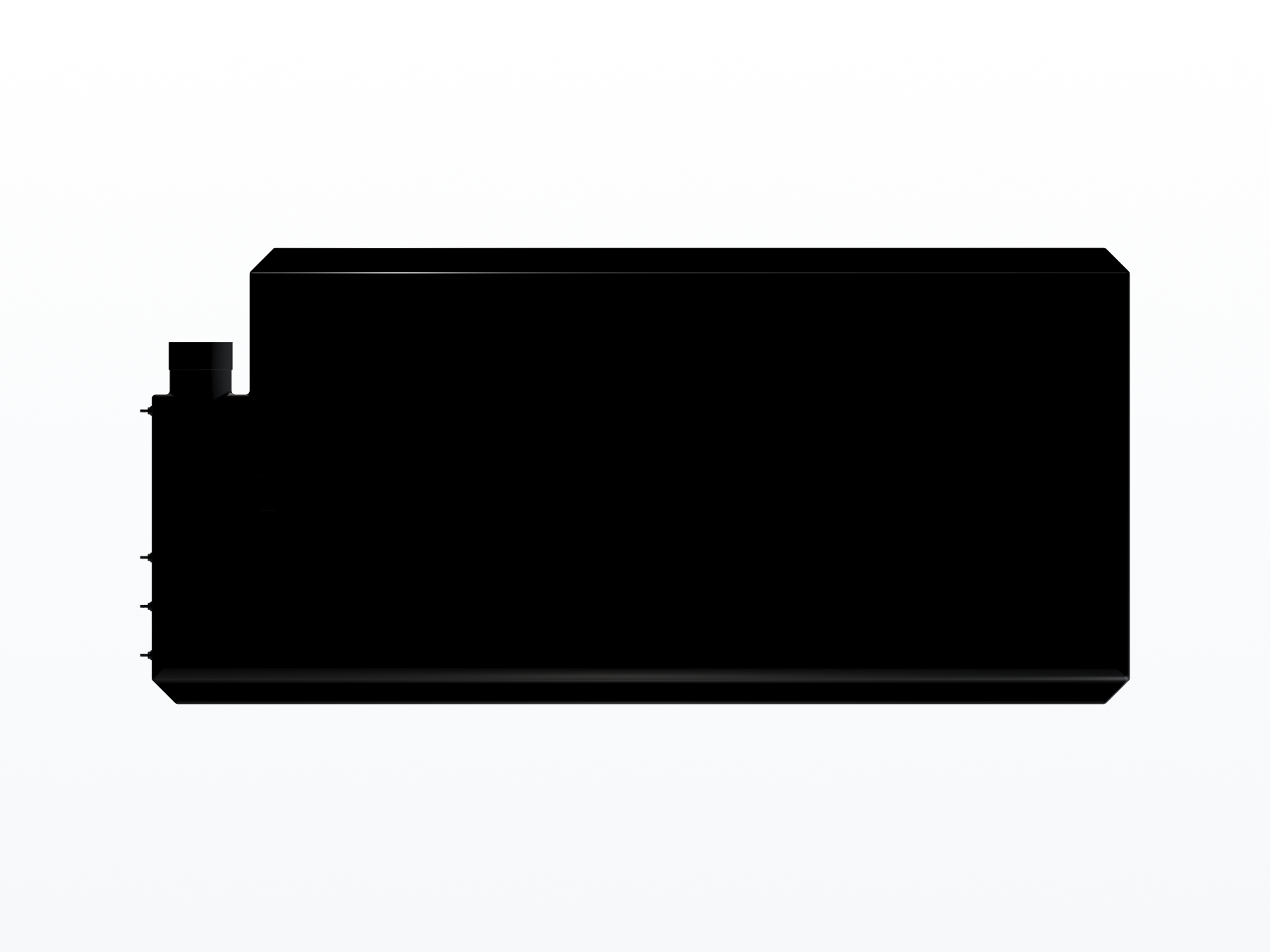 MAKS 120021001 MAKS Holding Tank 60 X 28 X 7 - 30 Gallons - Side Left Hand Drain - Blank Tank bottom