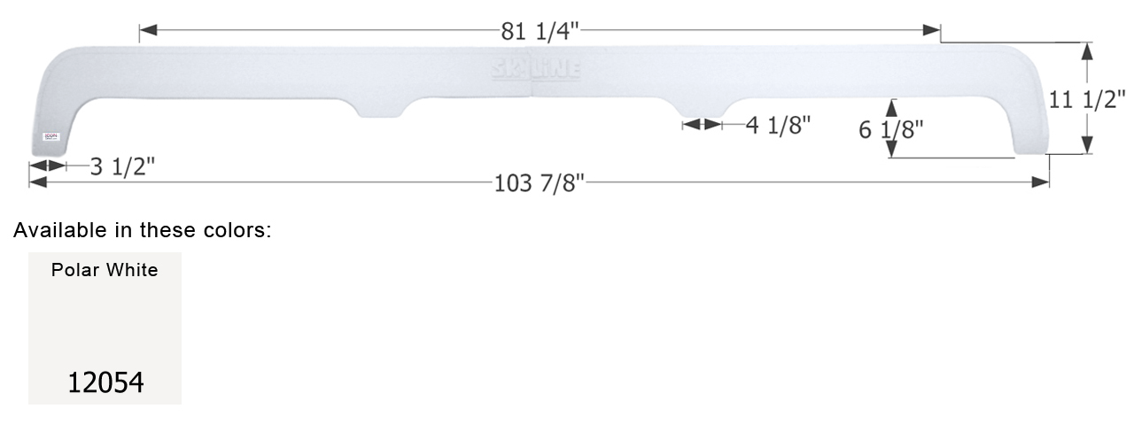 ICON - Fender Skirt, Triple, Skyline, FS2054, Polar White