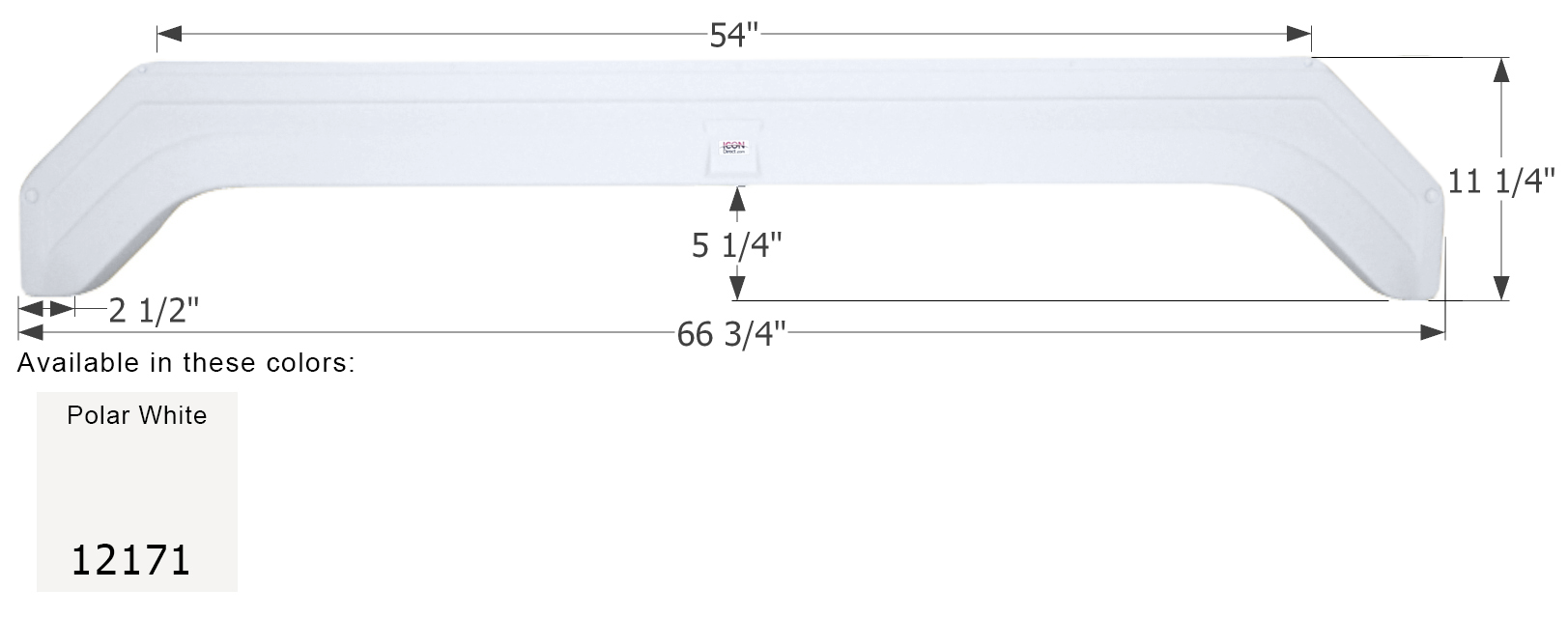 ICON - Fender Skirt, Tandem, Thor, FS2171, Polar White