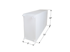 ICON - 20 Gallons RV Fresh Water Tank - 33" x 18" x 9" - WT2455 - w/ .5" Fittings