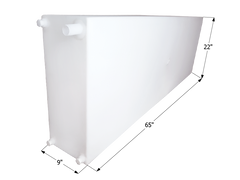 ICON - 51 Gallons RV Fresh Water Tank - 65" x 22" x 9" - WT2458 - w/ .5" Fittings