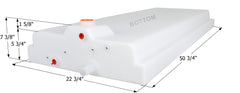 ICON - 26.4 Gallons RV Fresh Water Tank - 50.75" x 22.75" x 5.75" - WT3855 - Tank Only