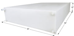ICON - 75 Gallons RV Fresh Water Tank - 50" x 36" x 10" - WT3555 - w/ .5" fittings