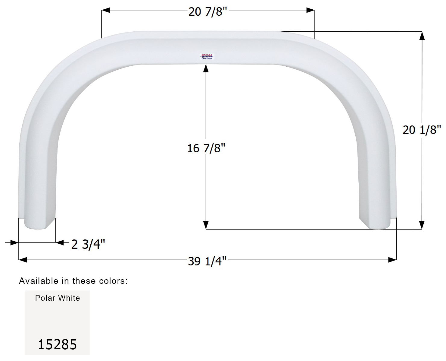 ICON - Fender Skirt, Single, Fleetwood, FS5285, Polar White