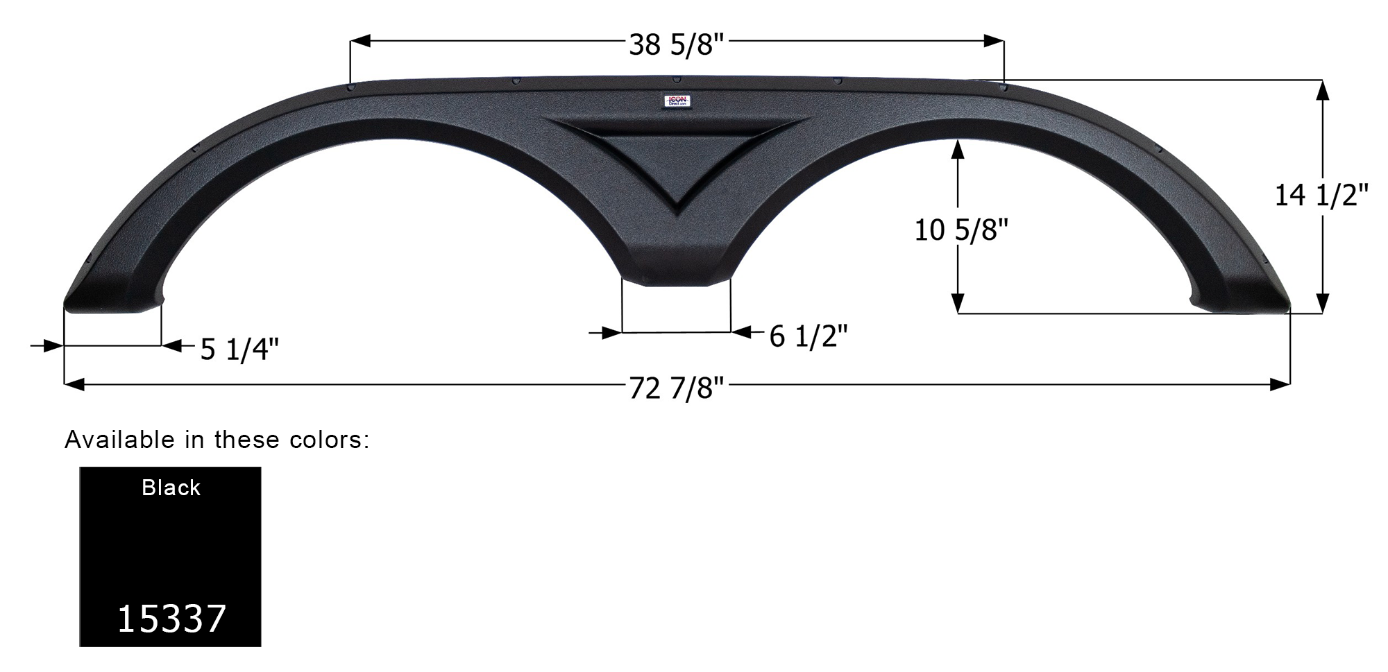 ICON - Fender Skirt, Tandem, Dutchmen, FS5337, Black
