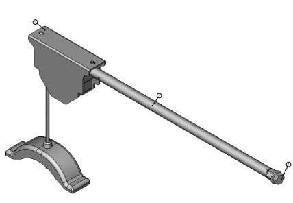 Lippert - Offset Winch Assembly with 18-3/4" Welded Extension