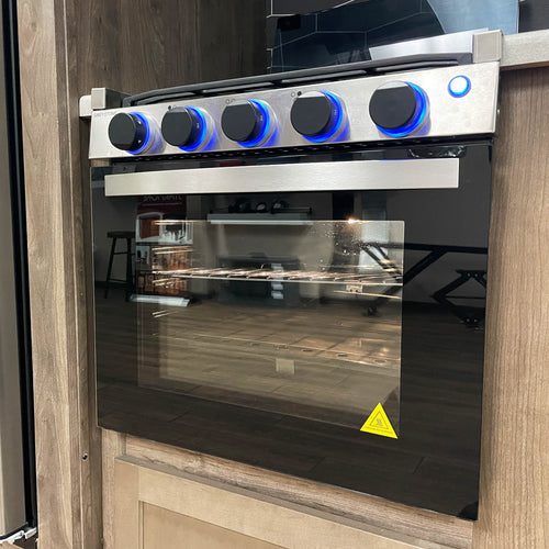 Lippert / Greystone 21" RV Gas Range CF-RV21 Replacement Door Assembly - Black Door - 2023019478