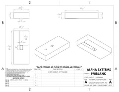 Alpha - 75 Gallons Fresh Water Tank - 61 1/2" x 28 1/2" x 11 1/2" * - 190BLANK