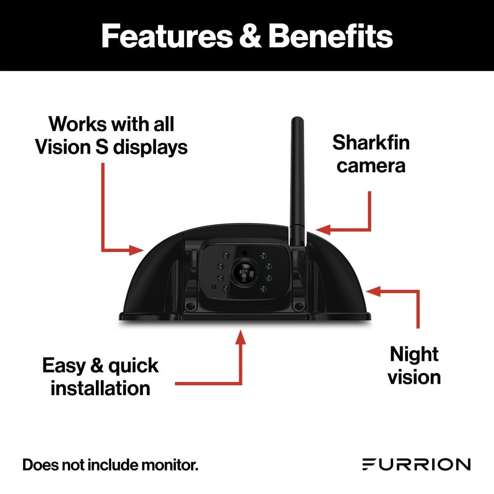 Furrion® - Vision S® Rear RV Camera with Sharkfin Bracket - HD 720p Resolution - OEM Authentic - #2021123624