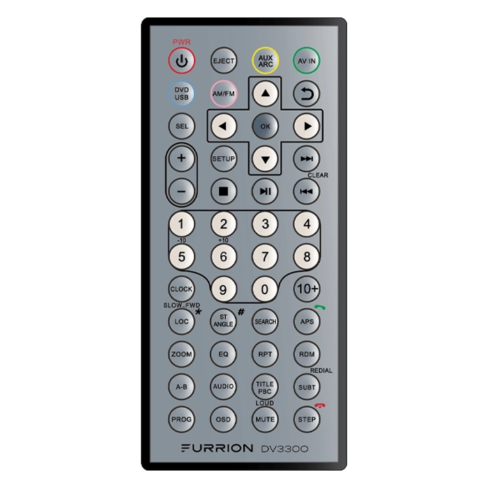 Furrion - Replacement Remote Control for DV3300 Entertainment System - DV3300-RC