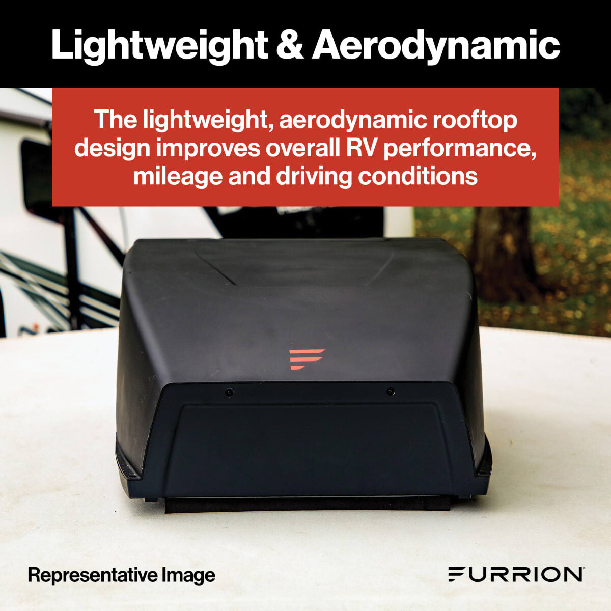 Furrion Chill HE RV Roof Air Conditioner - 13.5K BTU, Black (R410A Refrigerant)