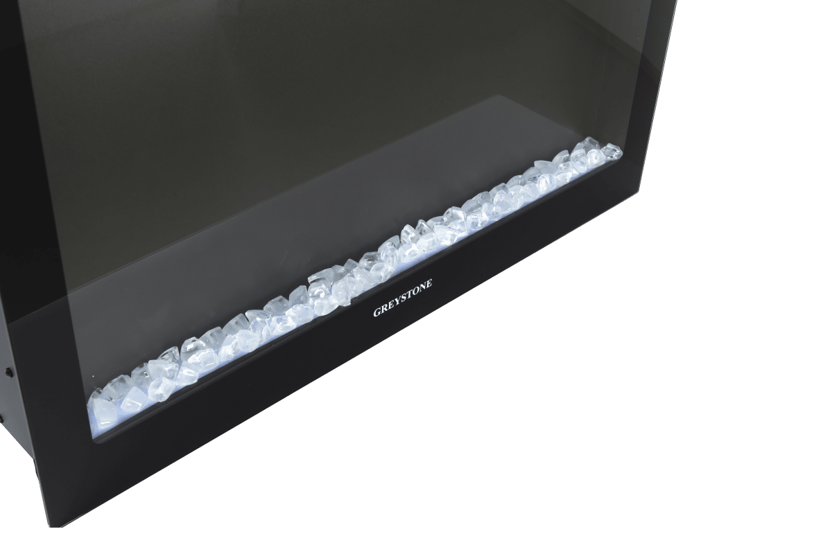 Greystone 26" LED Wall Mount Fireplace w/ Crystals - 3 LED Colors - With Remote - 2022302065 #F2653BCFW
