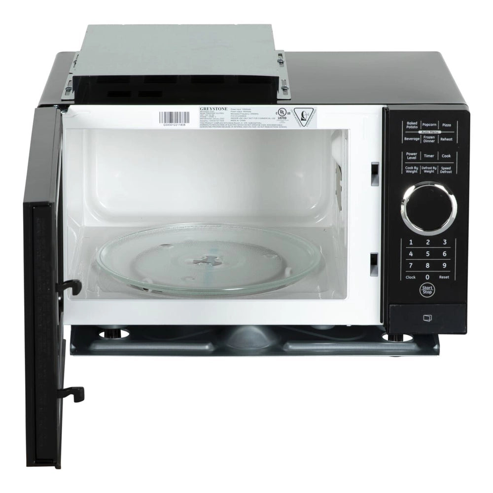 RV Built-In Microwave 0.9 Cu Ft - Greystone by Furrion Black 900W - Model 2022302295