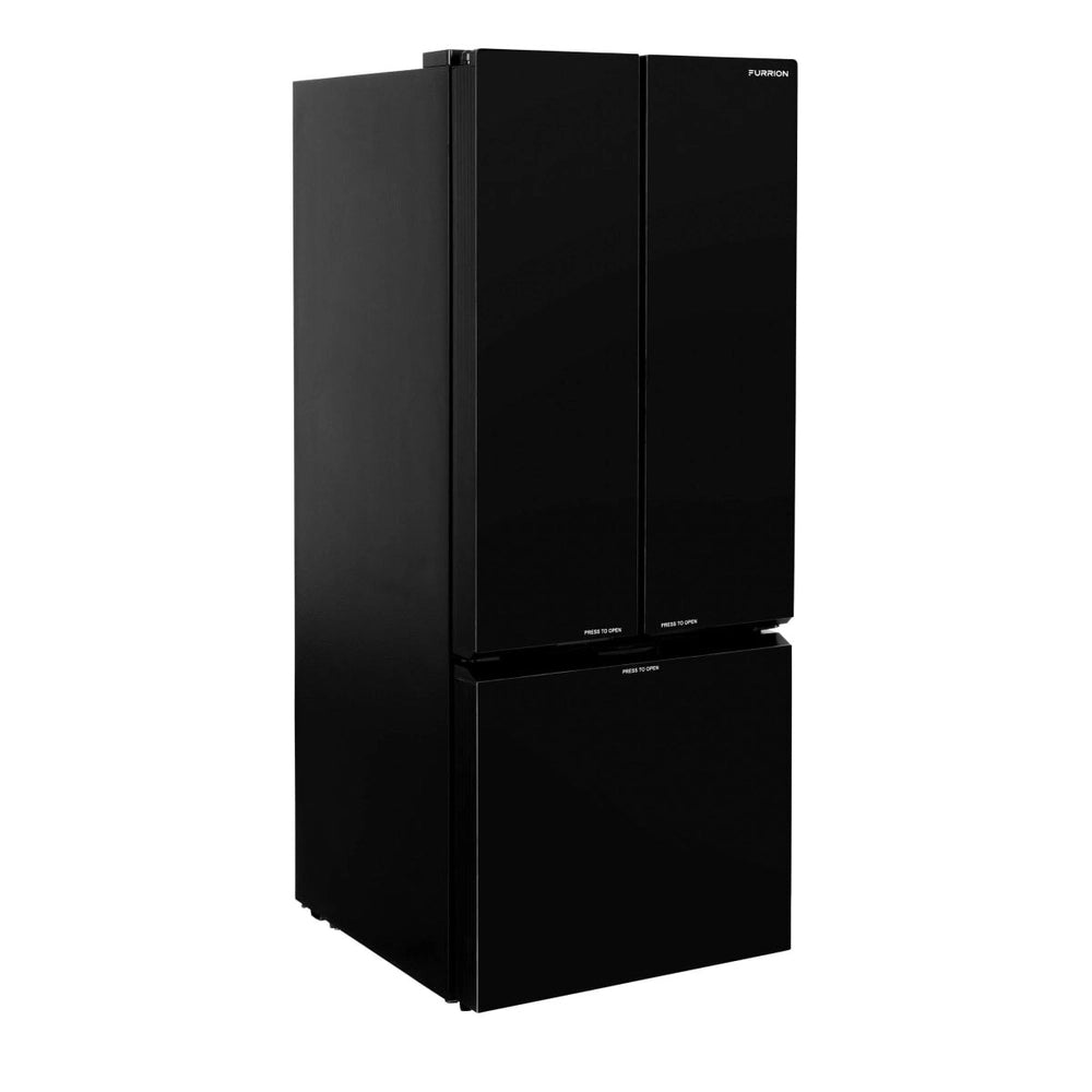 Furrion 10.7 Cuft 12V Fridge / French Door, Blk Glass