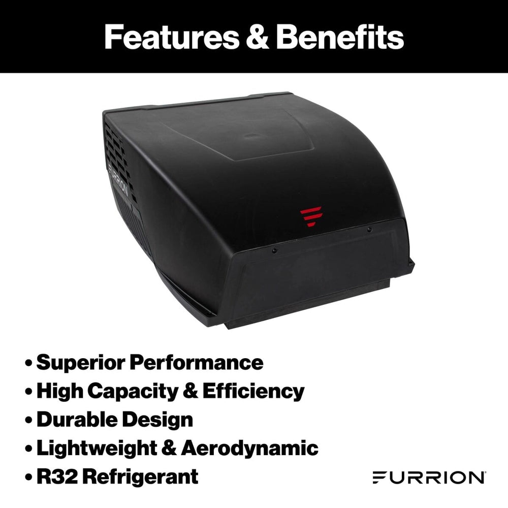 Furrion Chill Cube HE (High Efficiency) RV Roof Air Conditioner (R32) - 13.5K BTU, Black #FACR13HESA2-BL-AM