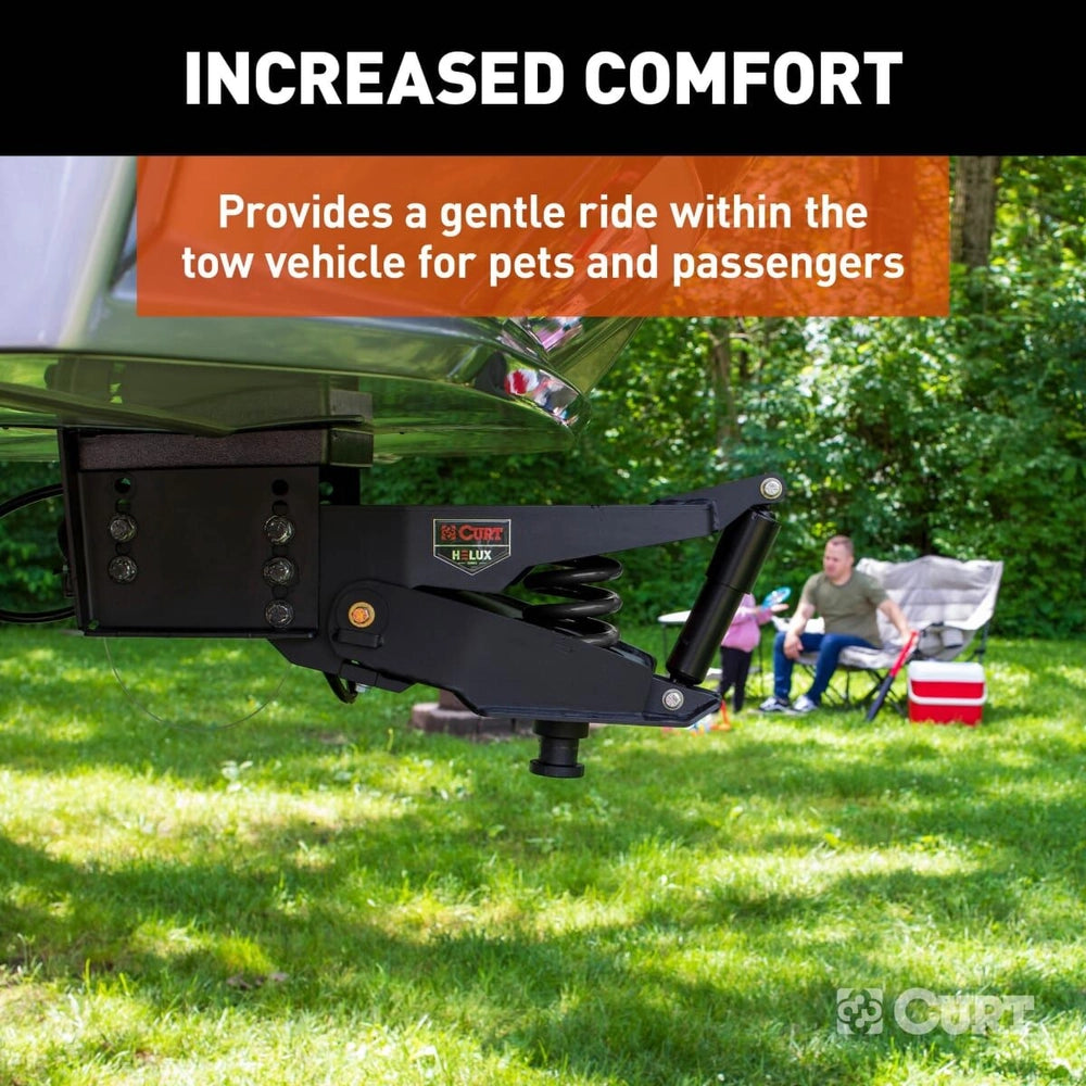 CURT Helux Coil-Spring 5th Wheel Pin Box, 2,950 lb