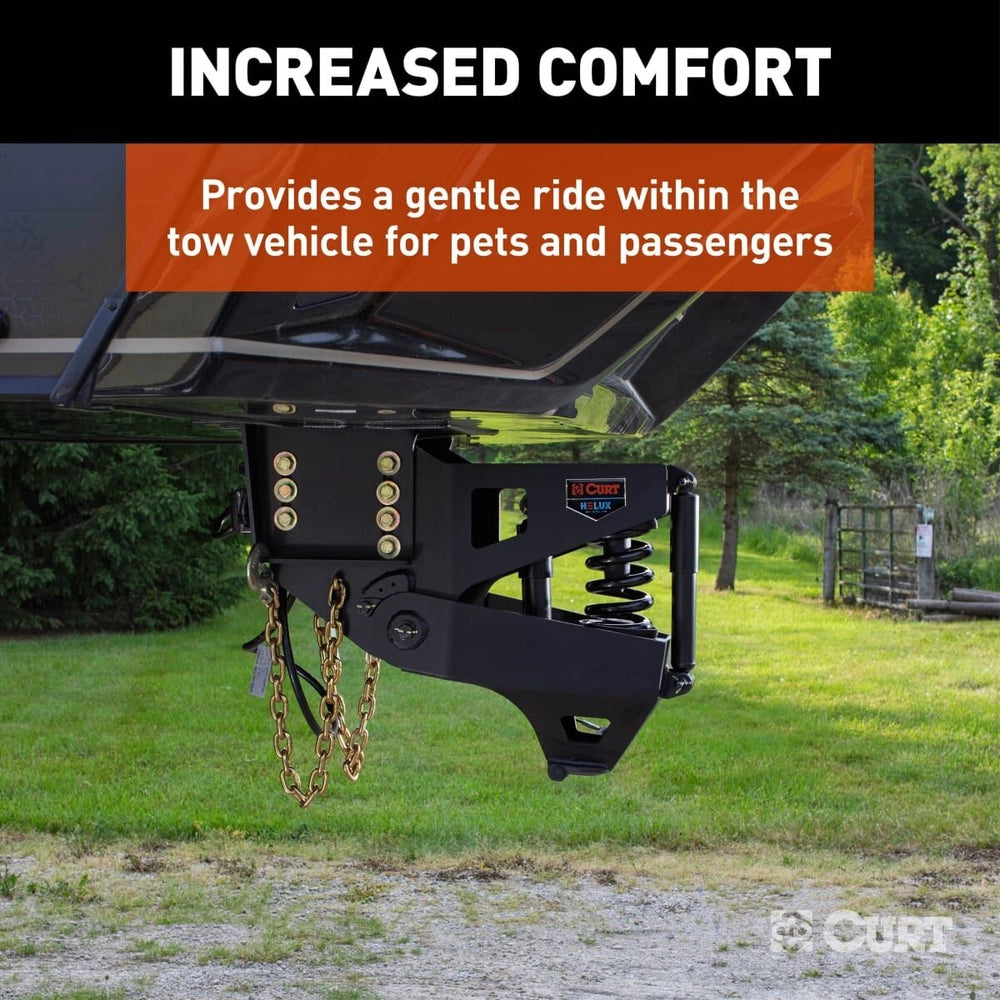 CURT Helux Coil-Spring Gooseneck Pin Box, 3,900 lbs. Pin Wei