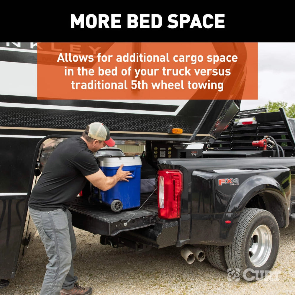 CURT Helux Coil-Spring Gooseneck Pin Box, 4,300 lb