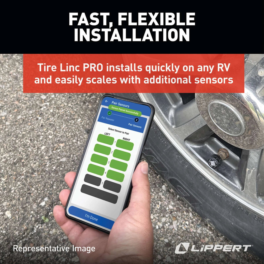 Lippert Tire Linc® PRO RV Tire Pressure & Temperature M
