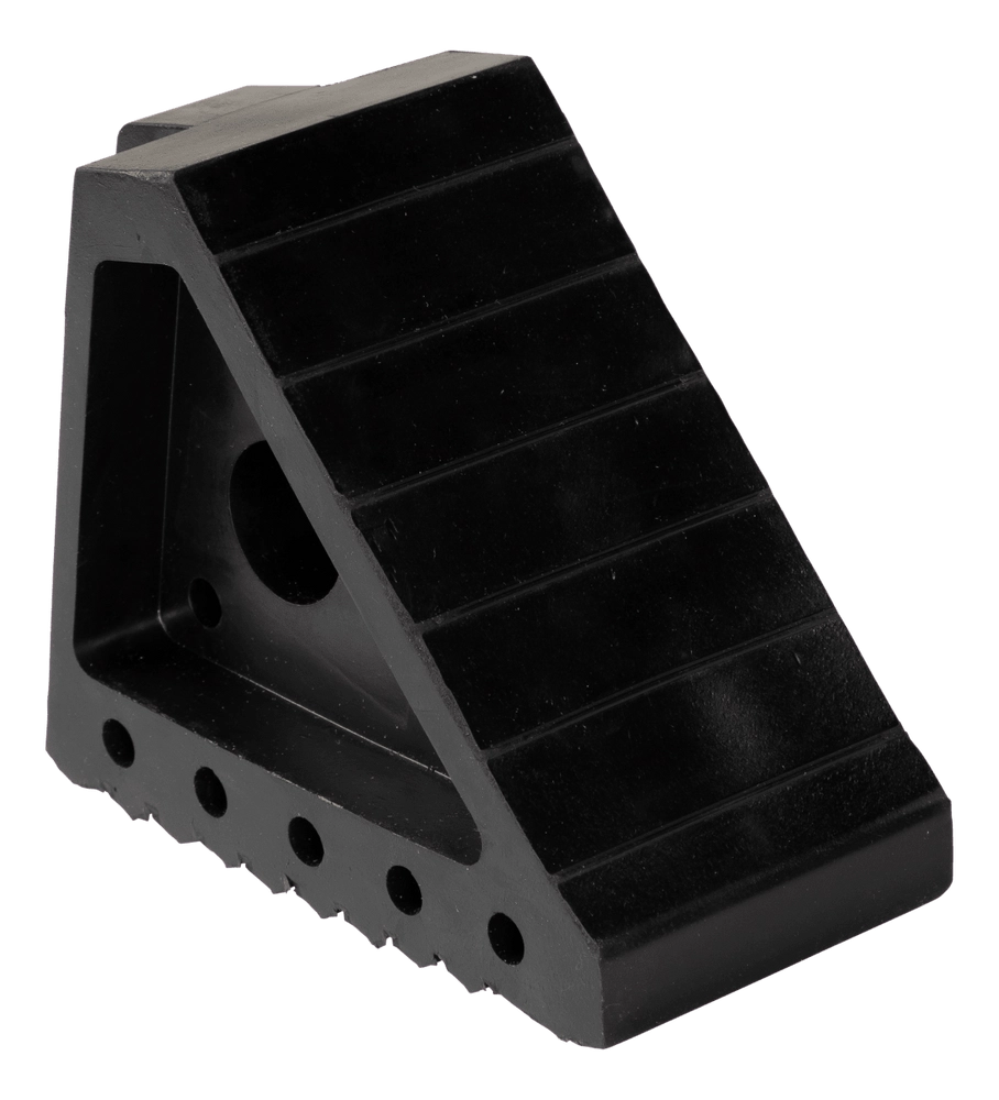 Lippert™ - Heavy-Duty Rubber Wheel Chock - 8"L x 6"W x 4"H - Non-Slip Traction - #2024121202