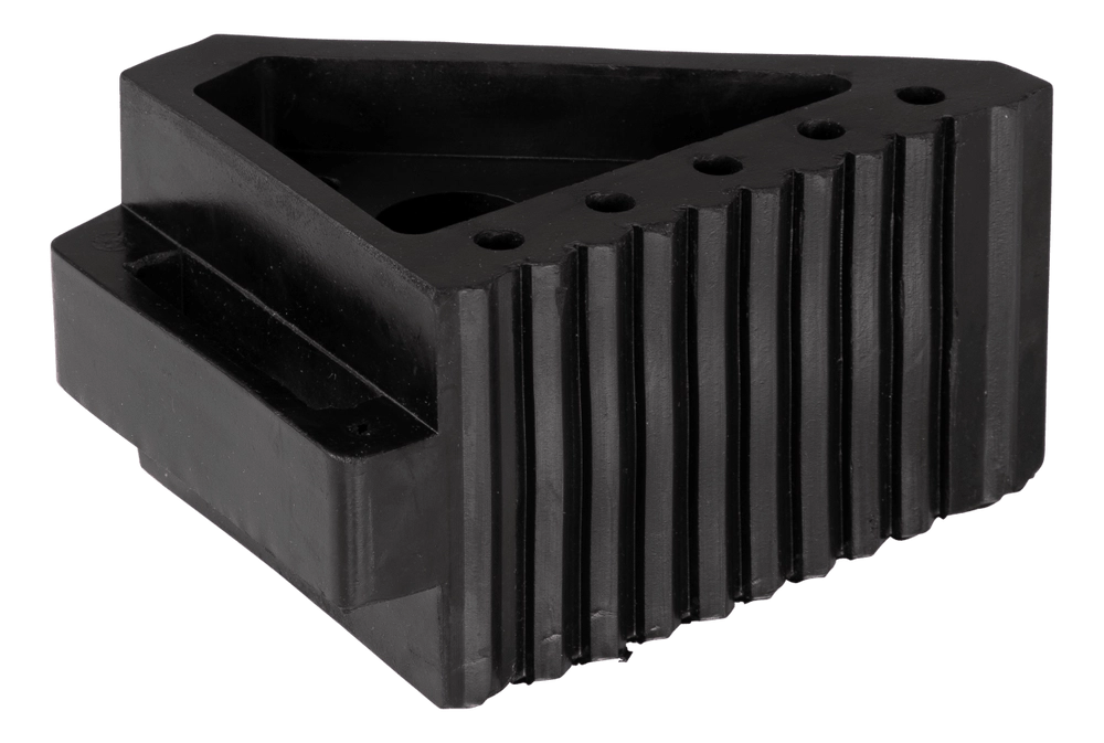 Lippert™ - Heavy-Duty Rubber Wheel Chock - 8"L x 6"W x 4"H - Non-Slip Traction - #2024121202