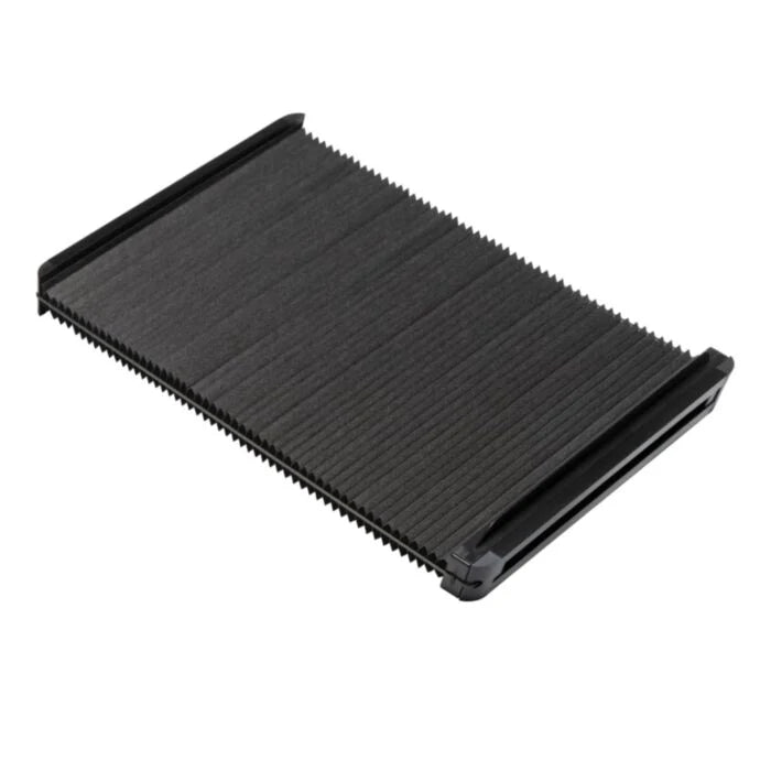 Lippert Thin Shade EcoCell black cellular RV entry door window shade, 11.9 x 21.5 inches