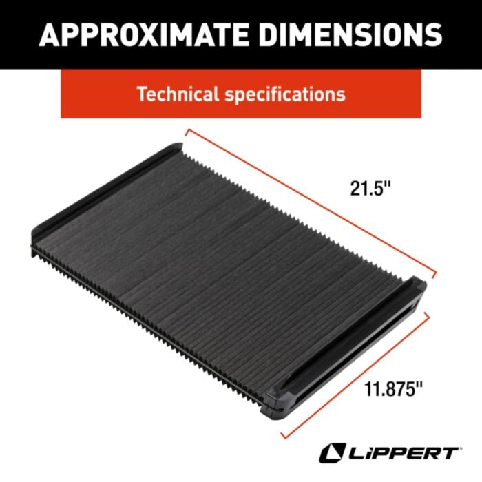 Irvine - Lippert Thin Shade EcoCell (100% Light Blocking) RV Entry Door Window Shade - 11.9"W x 21.5"T - For Prepped Lippert Entry Doors #786037