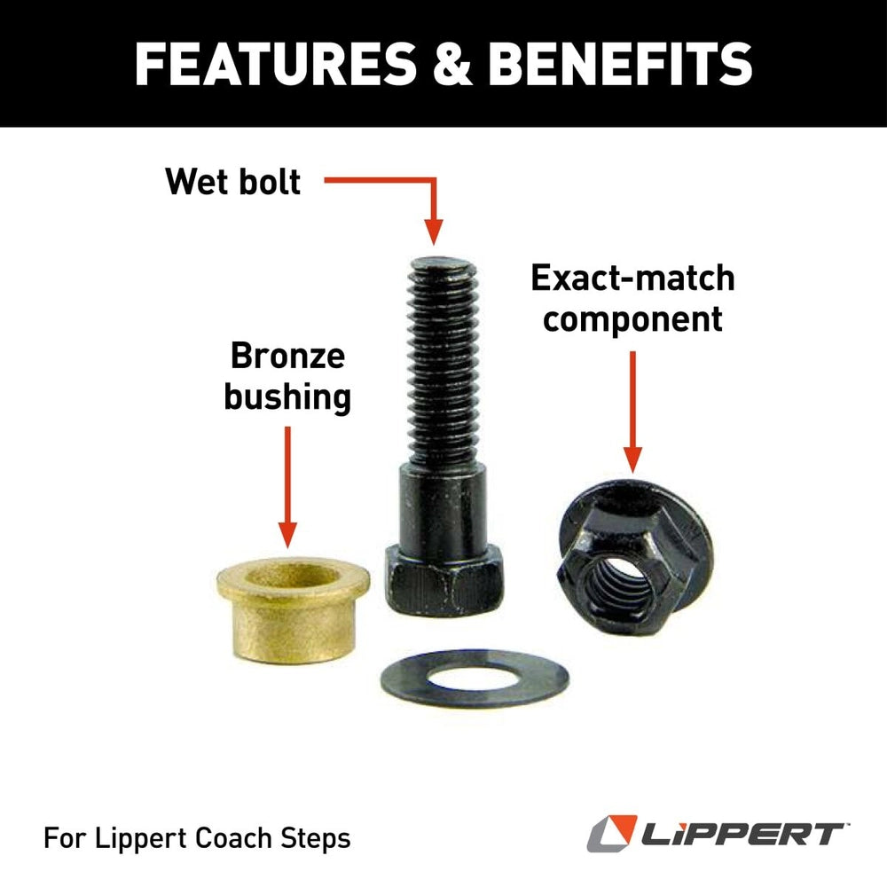 Lippert Coach Step Motorized RV Step Wet Bolt Replacement Kit #216567