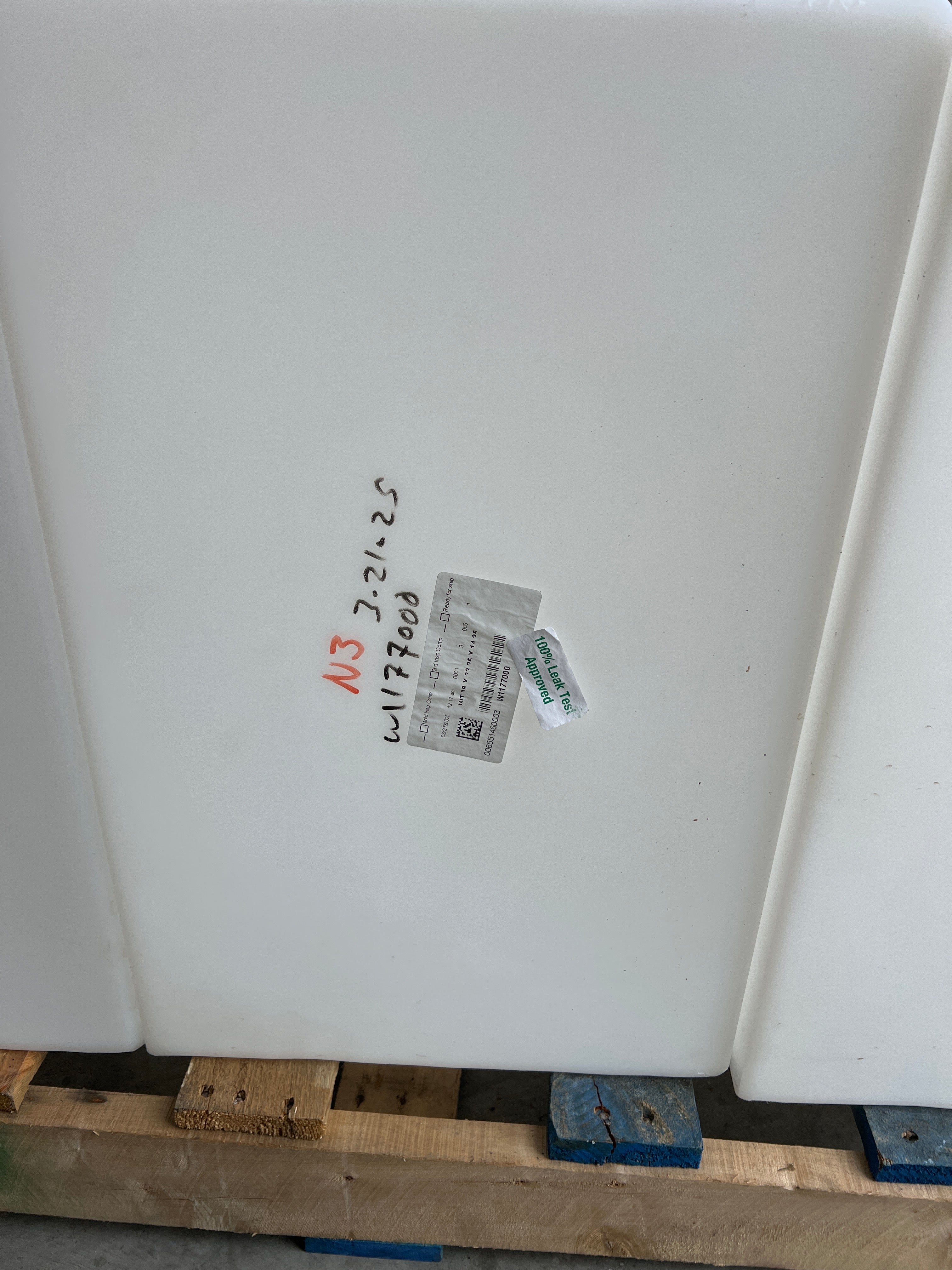 50 Gallon Fresh Water Tank 38x22x14 - Blank Tank Only