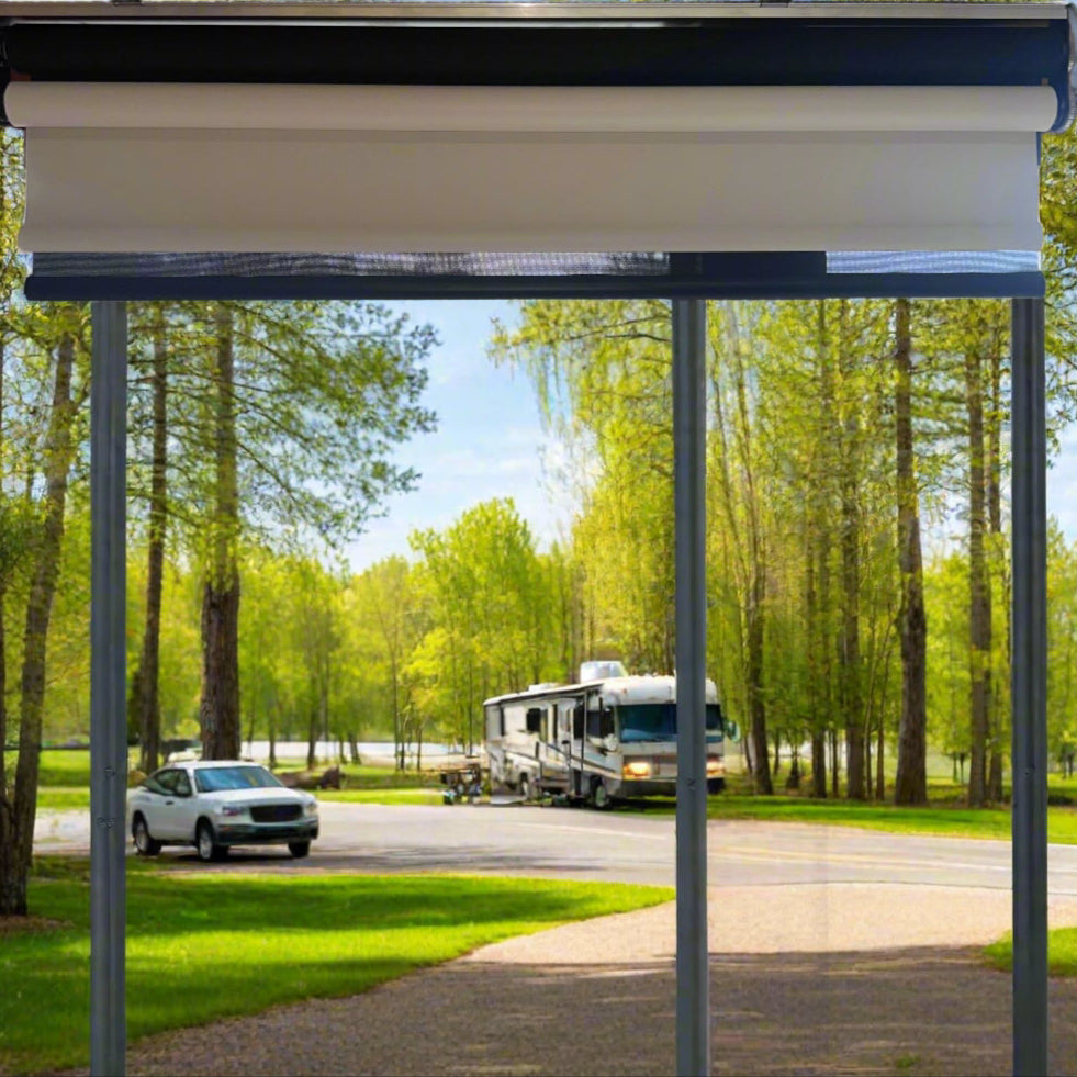 Premium RV Day & Night Roller Shades - 1.25" Tube - Oyster Color - Cordless | Slow-Rise™ Custom Window Treatment - (OEM Original)
