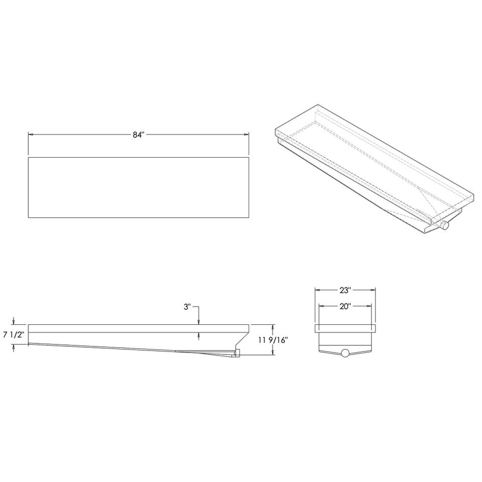42 Gallon RV Holding Tank 84 X 23 X 12 EPI 4430 Elkhart RV Parts 42-gallon-rv-holding-tank-84-x-23-x-12-epi-4430-elkhart-rv-parts