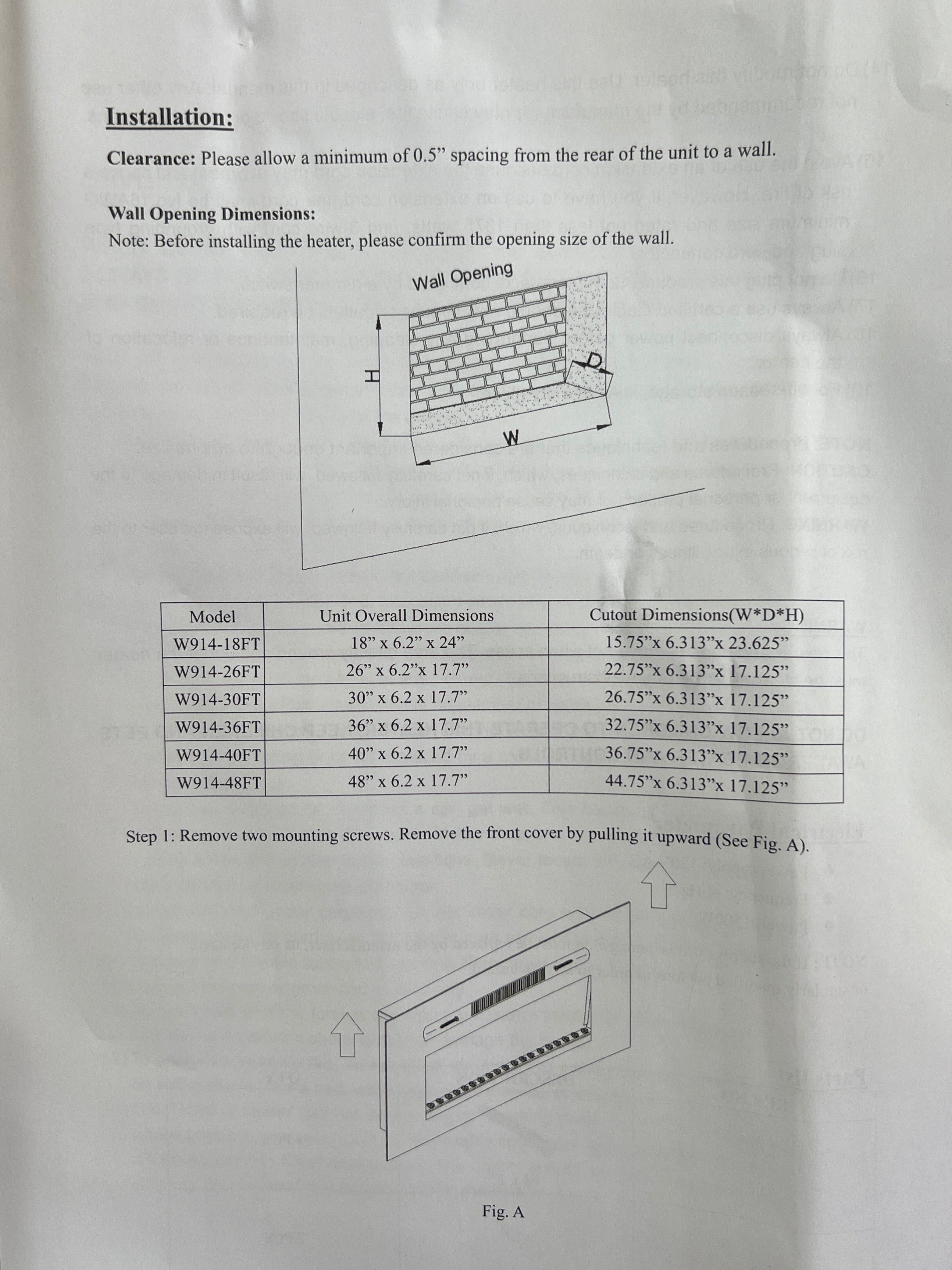 Covenant - 36" SLIM Electric RV Fireplace 110V Flat Front with Crystals and Remote Control LFP36-CS