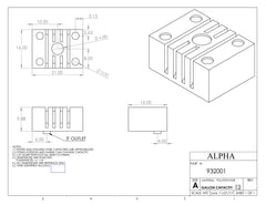 Alpha - 13 Gallon RV Holding Tank - 20.875" x 15.875" x 9.875" - 932BLANK - OEM Grade Black Water Tank