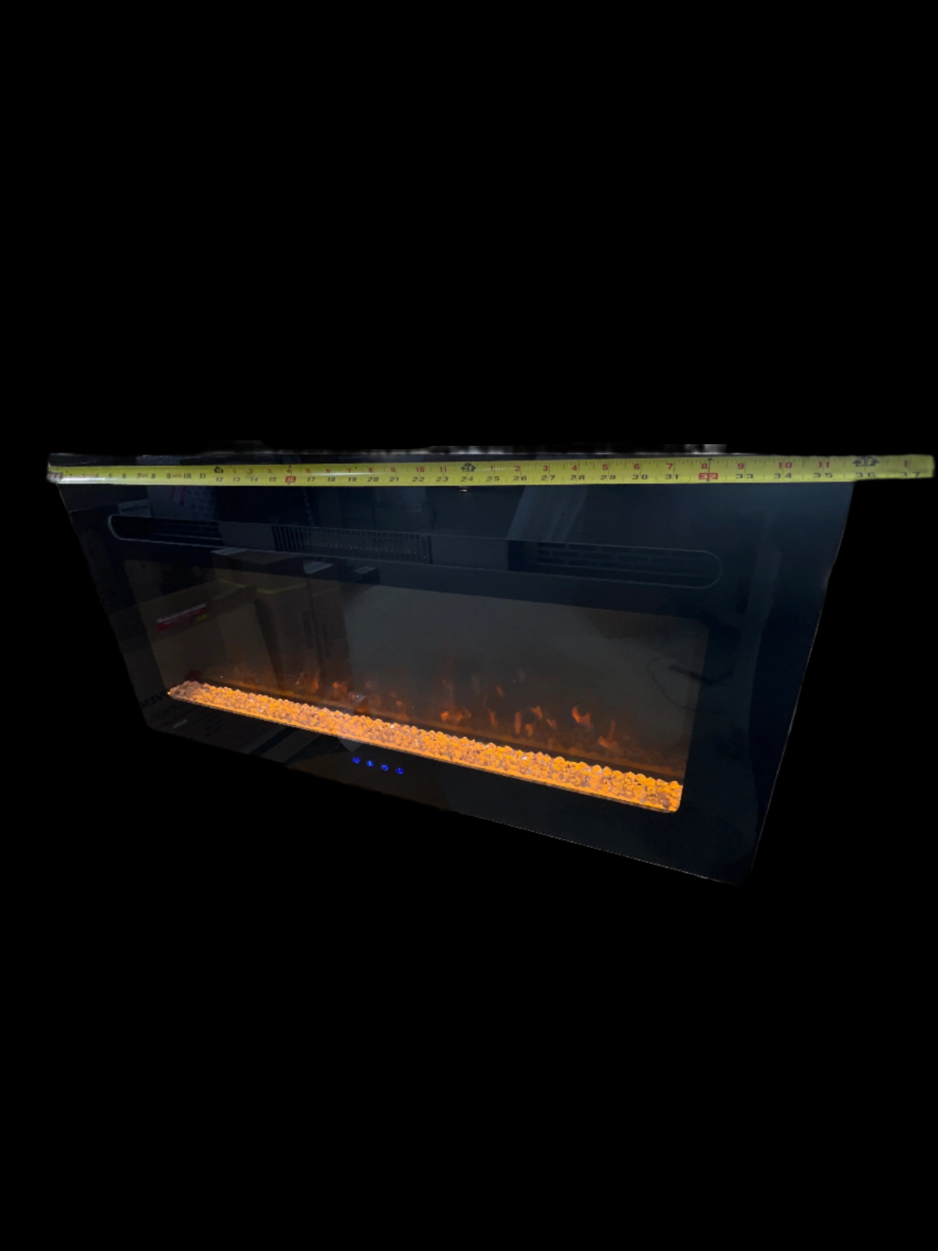 Covenant - 36" Electric RV Fireplace Flat Front with Crystals and Remote Control - 1500W Heat - Model LFP36-CT WD914-36CT