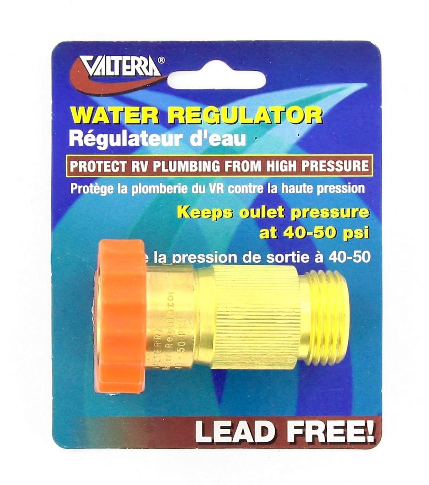 Valterra - RV Water Pressure Regulator - Lead-Free Brass - Carded - A01-1115