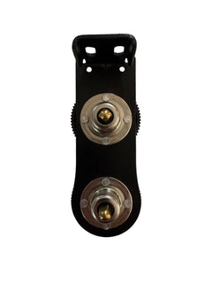 Irvine Shade - Day + Night Double Roller End Brackets Black Dials (Double Hung for Two Roller Shades) - RS-BA200B - Slow-Rise RV Window Shade Component