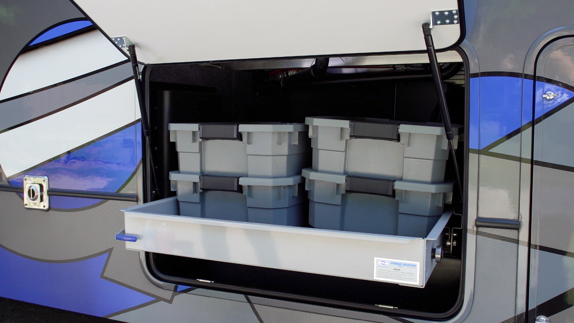 MORryde RV Cargo Slide Tray - Fully Assembled, Multiple Configurations with Carpet