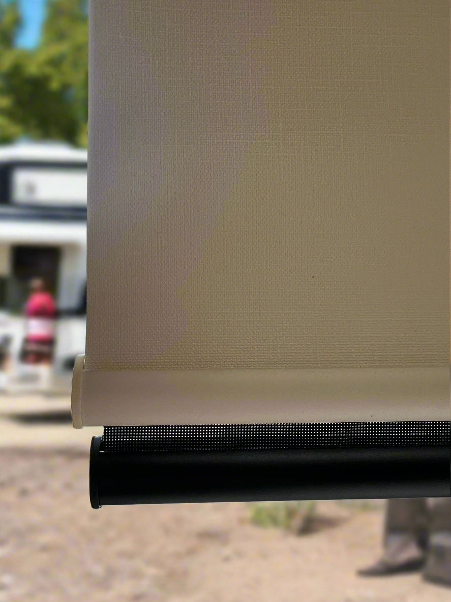 Premium RV Day & Night Roller Shades - 1.25" Tube - Oyster Color - Cordless | Slow-Rise™ Custom Window Treatment - (OEM Original)