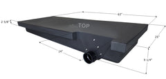 ICON - RV Waste Holding Tank H3595RH - 39 Gallons - 63" x 25" x 9.25" - Side Drain