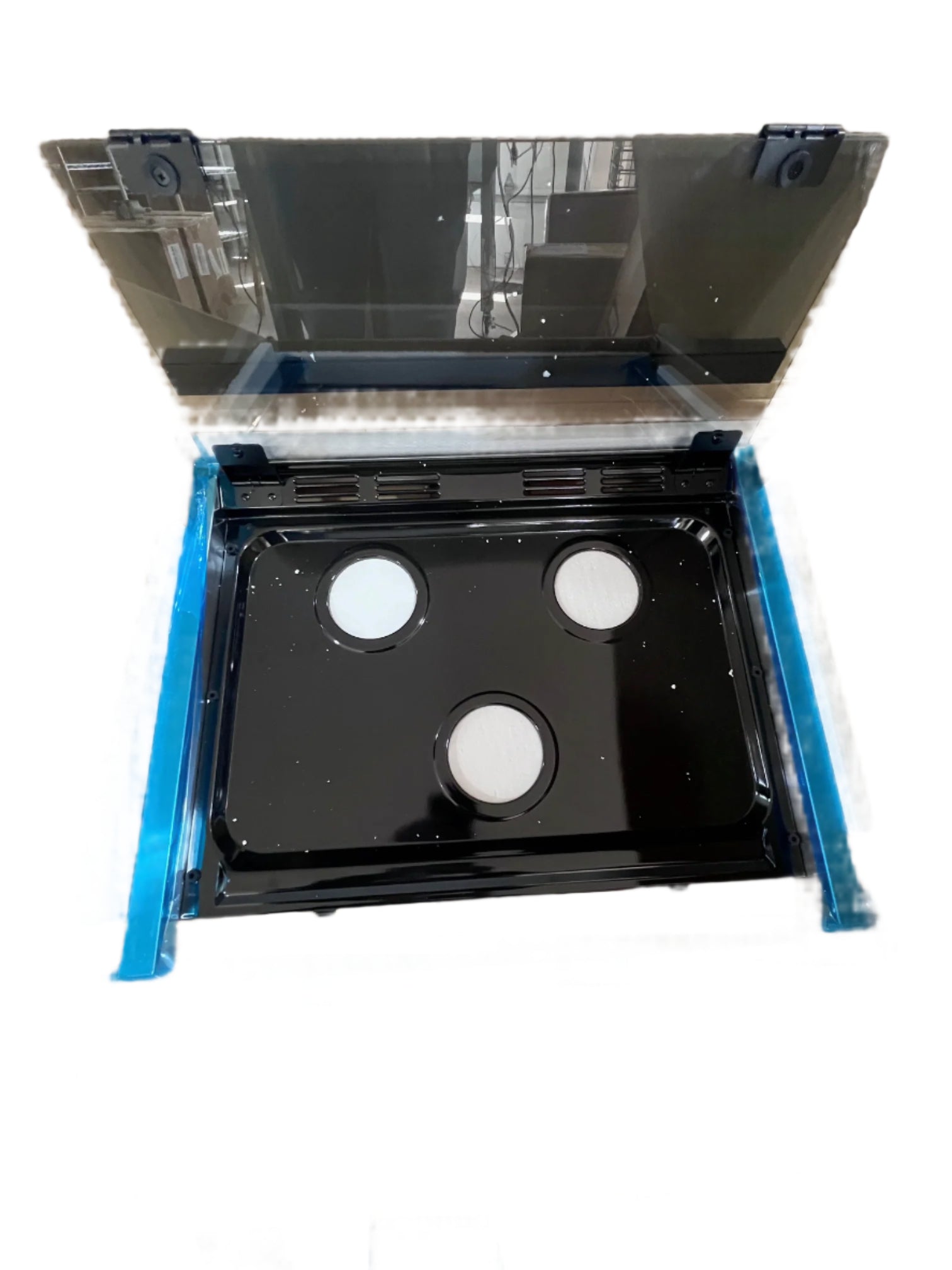 Greystone 3 Burner Gas Cooktop - Bi-Fold Glass Tray Module ONLY for Greystone 24" RV Stove & Convection Microwave Oven 12 Volt + LP Gas - 2023035912