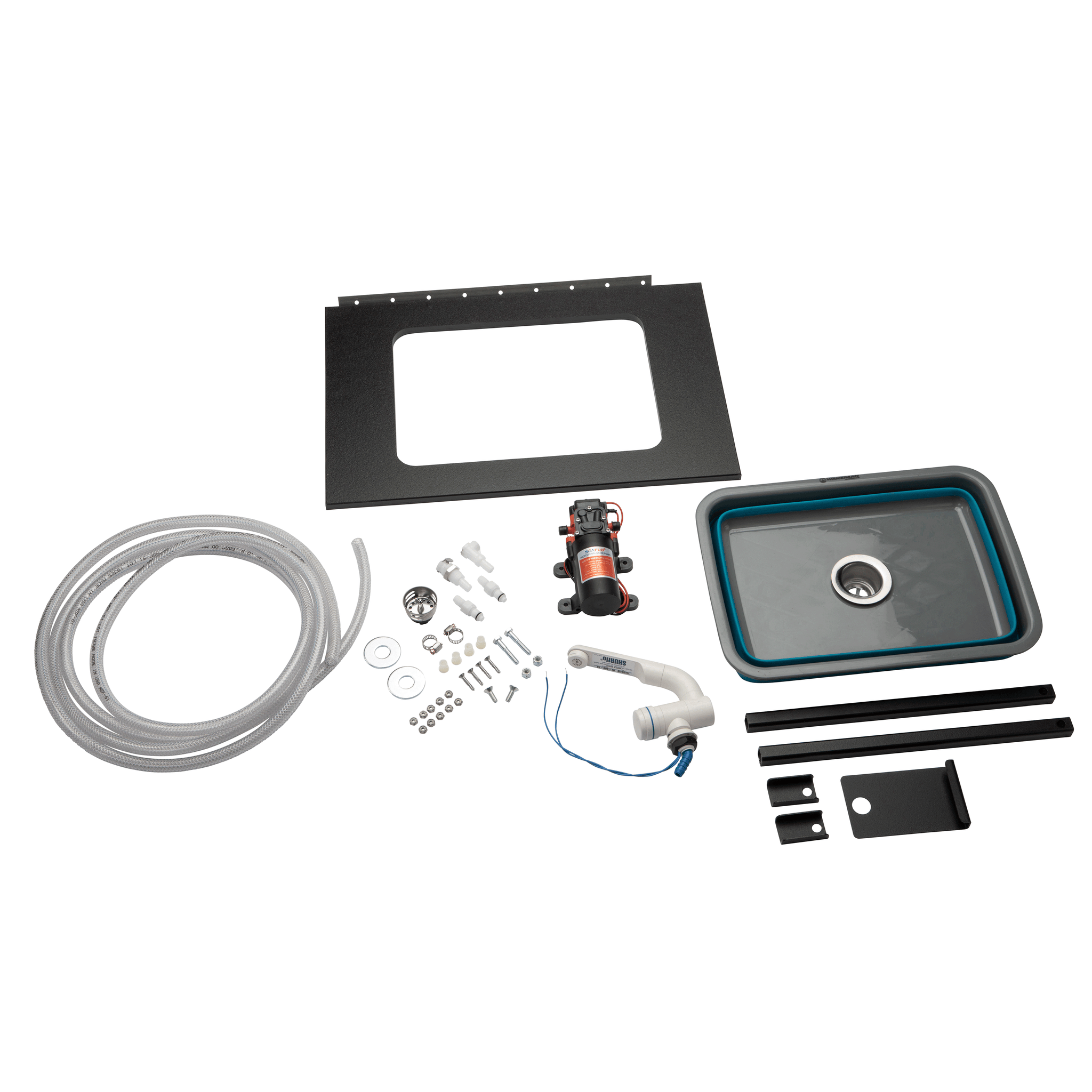 Deluxe Trail Kitchen Sink Kit with Faucet and Water Pump
