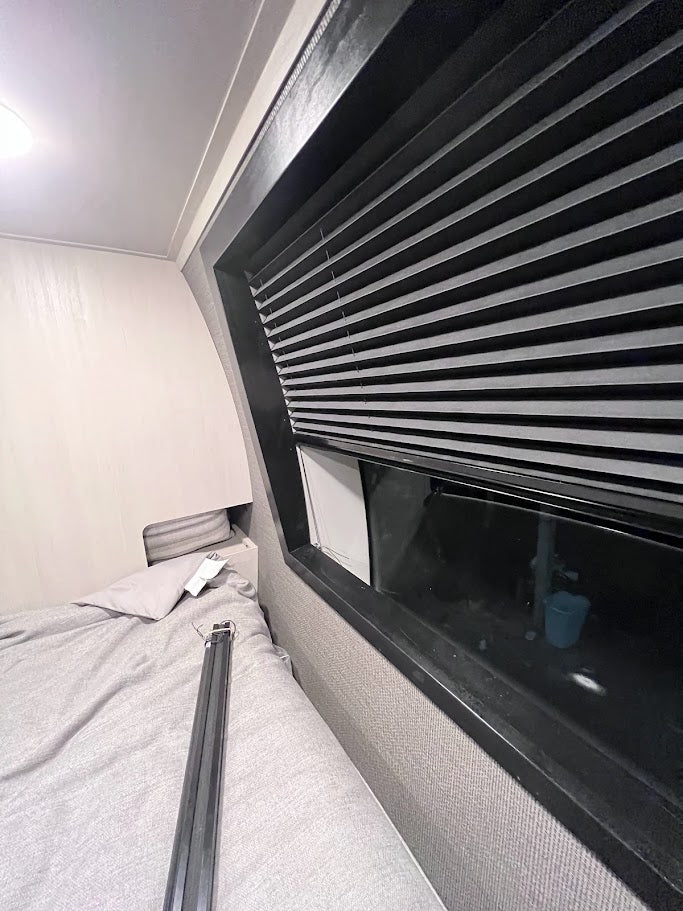 RV Pleated Window Night Shades - Black Color - Genuine OEM Supplied - Custom Sizes