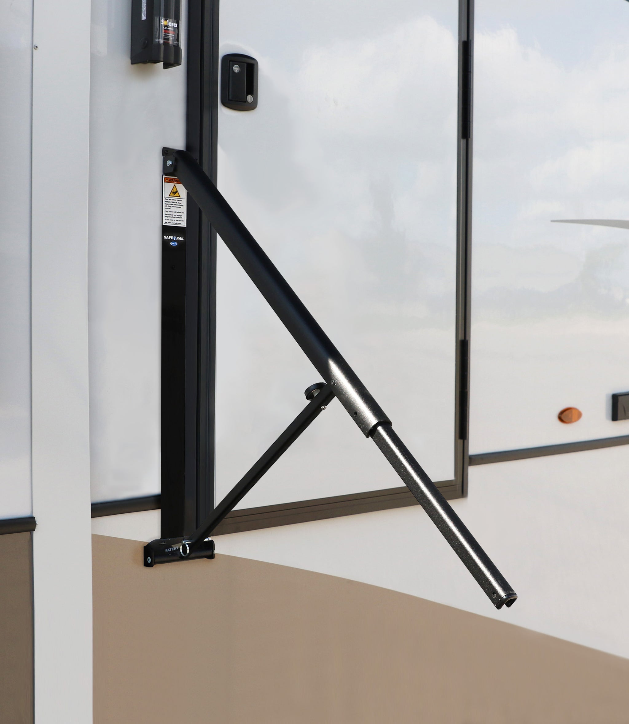 MORryde SP56-468 Safe-T-Rail Telescoping Towable RV Entry Door Rail - Magnetic Lock - 34" Extension