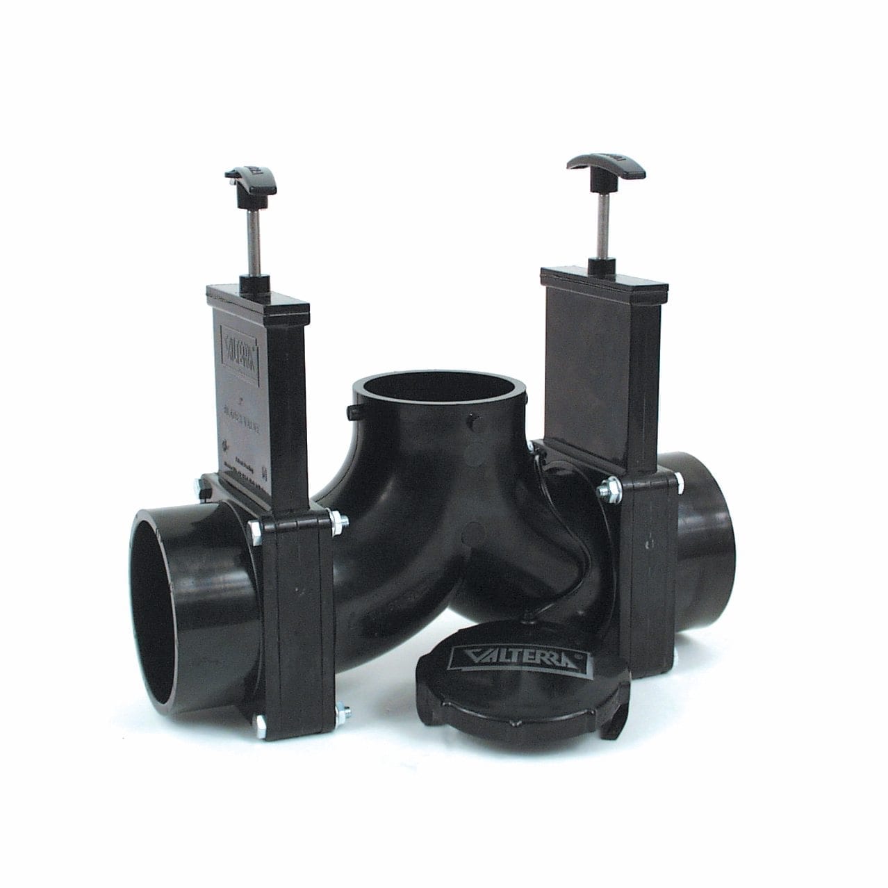 Valterra - Ell Double Rotating Valve - 3″ Hub x 3″ Hub x 3″ Bayonet Cap - OEM replacement - VALT84